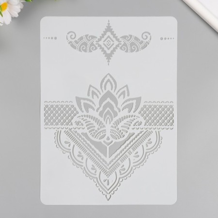 Plastic stencil "Lotus" 21x29.7 cm