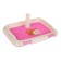 Dog toilet 46.5 x 35.5 x 5.5 cm, with a removable side, grille and column, pink