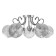 Teresa chandelier 5x40W E27 chrome, black chrome 55x55x21cm