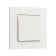Tot Glossy Glass switch, 10 a, 1 key, hidden, glass, white