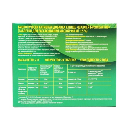 Sage Bronchoactive, 24 tablets-1