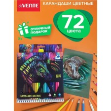 Pencils 72 colors, Devente Trio Mega Soft, three -sided housing, super soft, 4m, 3 mm neckline