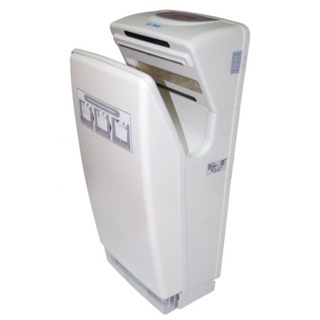 G-teq 8880 PW hand dryer, high-speed, 2.0 kW, submersible, 288x645x245 mm, white
