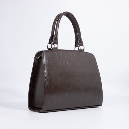 El Masta bag on lightning, external pocket, long belt, dark brown color-3
