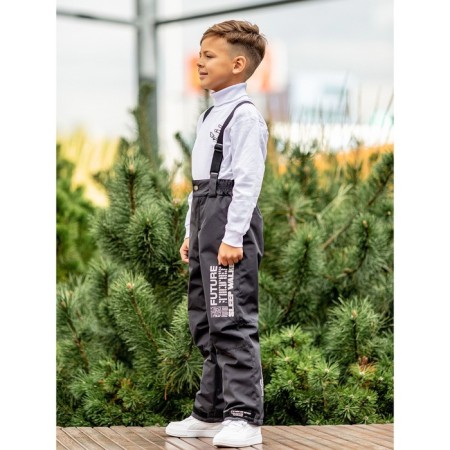 Pants for a boy, height 110 cm, color black graphite-2