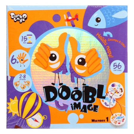 Children's board game "Double Picture", a DOOBL IMAGE series, round cards-1
