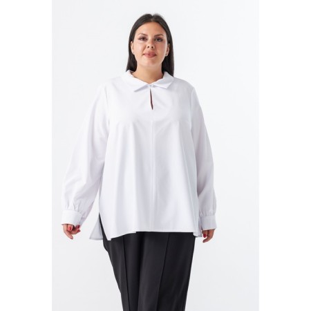 Female blouse, size 64, white color-5