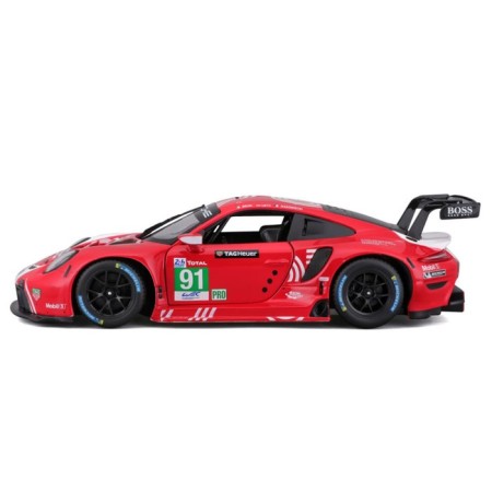 Racing machine BBURAGO Porsche 911 RSR LM 2020, DIE-CAST, 1:24, Red color-6