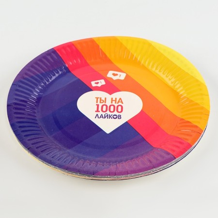 Disposable paper plate "like", 18 cm-3