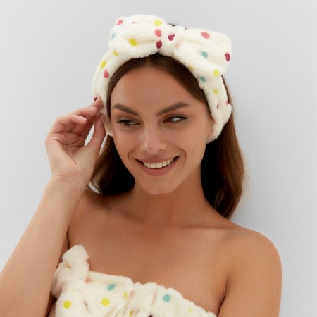Set for a bathhouse and bathroom Ethel "Confetti", a towel- Pareo 75*120 cm+bandage-1