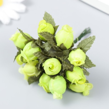 Flowers for decorating "Rose Blanca" light green 1 bouquet = 12 colors 10 cm-1