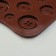 Form for jewelry of the share "buttons", silicone, 20.5 × 10 cm, 19 cells, brown color
