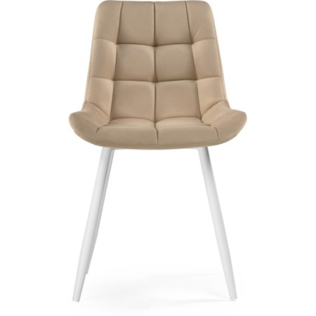 SHEET on a metal frame Chelsea Metal/velor, white/beige 50x60x80 cm-1
