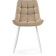 SHEET on a metal frame Chelsea Metal/velor, white/beige 50x60x80 cm