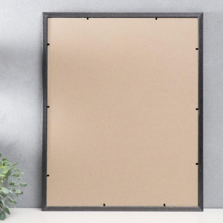 Photo frame plastic 40x50 cm, aged silver (plastic screen)-2