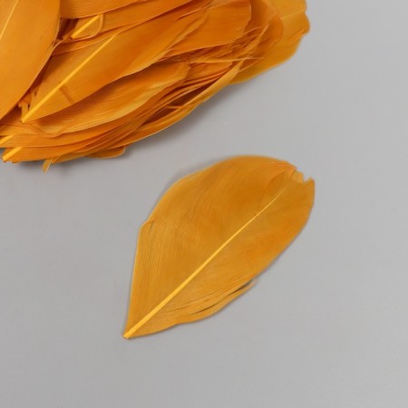 Decorative goose “autumn” pen in the shape of a sheet set 40 pcs h = 5-7 cm-1
