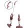 Vacuum cleaner Pioneer VC461S 2B1, vertical, 120W, 800 ml, wine color