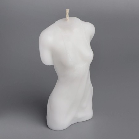 Figure candle "Women's silhouette" in shirt, 5.5x3.5x10.5 cm, white-1