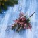 Decor "Winter admiration" berries of leaflet flower, 20 cm, pink