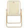 Folding chair, 47 x 52 x 75 cm, up to 100 kg, beige color