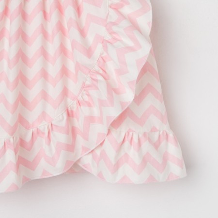Платье для девочки KAFTAN «Зигзаги», размер 32 (110-116), цвет белый/розовый-6