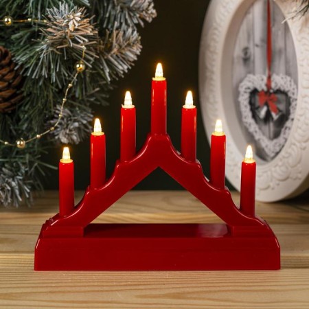 LED figure "Red Christmas Hill", plastic, AAX2 batteries (not in the kit), a glow of warm white