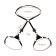 BDSM Oka-horses, on a belt, with bows, PU, ​​OS, black size