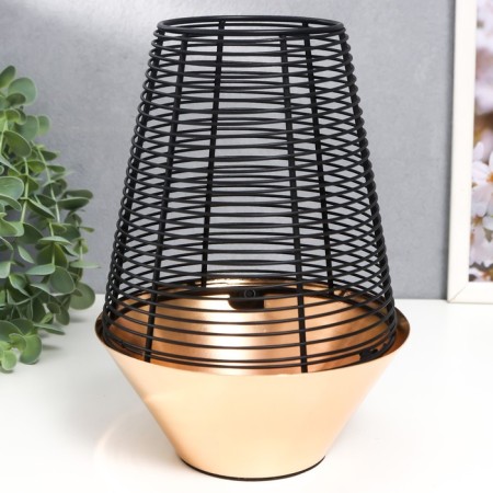 Summary Metal for 1 candle "Loft. Prutia" black with gold 23x16x16 cm-1