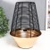 Summary Metal for 1 candle "Loft. Prutia" black with gold 23x16x16 cm