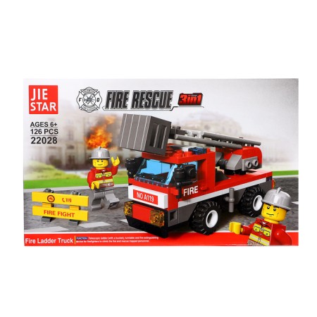 Designer "Fire machine with a staircase", 126 parts-2