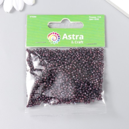 Beads "Astra" 11/0, 20 g (2230 lilac brilliant)-2