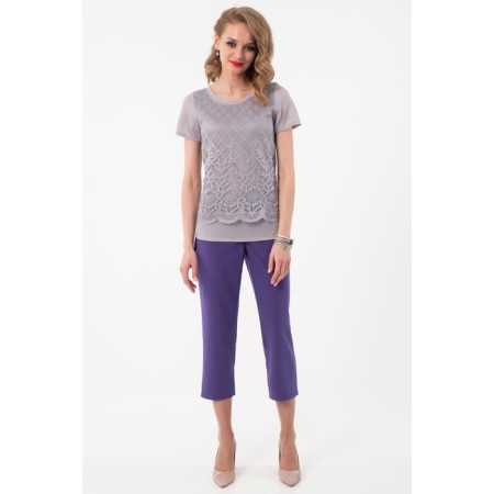 Female trousers, size 46, purple color