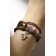 Bracelet Skin "mood" cat's eye, butterfly, brown color, d = 8 cm