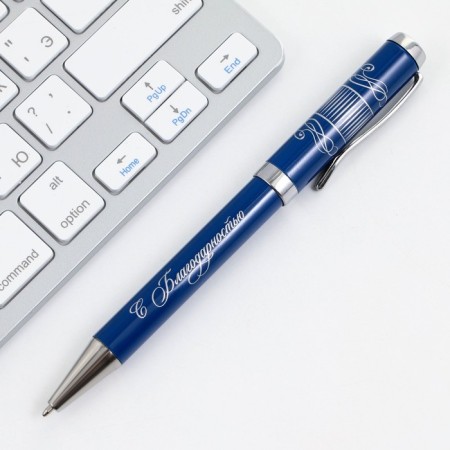 Gift pen "Cool teacher", metal, blue paste, writing node 1.0 mm-3