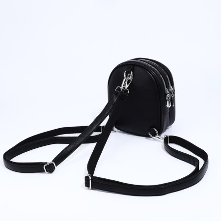 Bag-rug-rug on lightning, 3 outer pockets, long belt, black color-6
