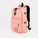 School backpack of textiles on lightning, Fulldorn, 3 pockets, peach color