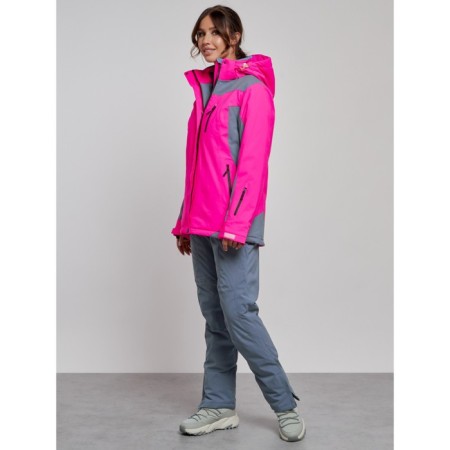 Ski suit female winter, size 46, pink color-1