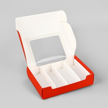 Box for eclaires with liners "with love", 20 x 15 x 5 cm-3