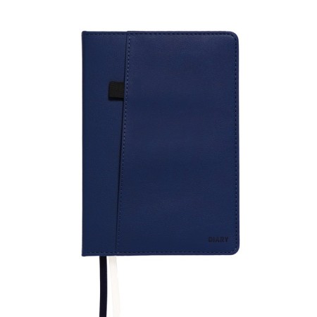 Leduced Diary A5, 160 sheets, Devente.klint, firm artificial leather cover with foam rubber, cream block 70 g/m2, blue