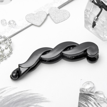 Hair banana "Classic black" binding, 10.5 cm, black