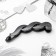 Hair banana "Classic black" binding, 10.5 cm, black