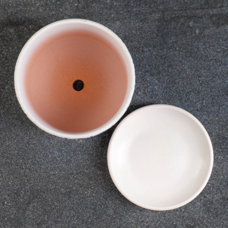Flower pot "Hokkaido" White, 0.75 liters-2