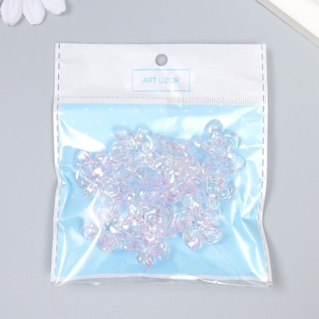 Busina Plastic for creativity "Flower. Stone ice" transparent-lilac 0.6x2.1x2.5 cm-3