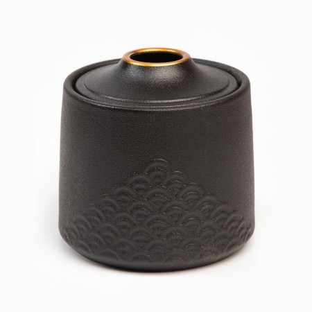 Ceramic ashtray for cigarettes and sticks "Style", 11 x 10 cm, d = 2.2 cm, black-4