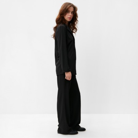 Women's costume (jacket, trousers) minku: Green Trend Black color, size 48-3
