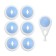 A set of plugs for sockets with a key, 6 pcs