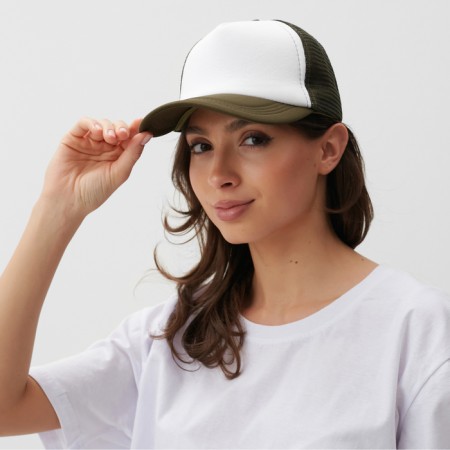 Baseball cap with minaku grid, green color, size 56-58