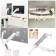 UNITEKI FMGT82W bracket for two monitors to the table, gas elevator, diagonal 17-27 inches
