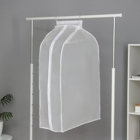 Чехол для одежды плотный Доляна, 60×90×30 см, PEVA, цвет белый-4