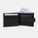 Men's purse on a button, for bills, for cards, for coins, brown color